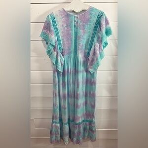 RAGA - Boho Tie-Dye Midi Dress - Size M